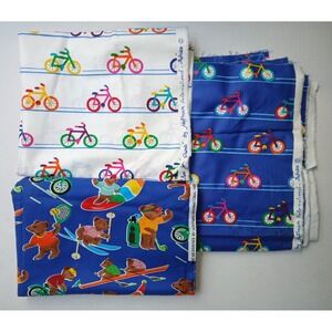 Hoffman International Fabrics - Colorful Bike And‎ Bear Themed